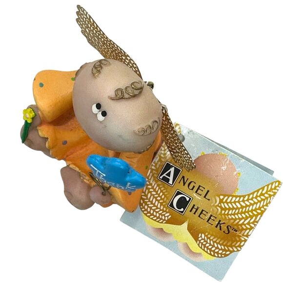 Russ Berrie Angel Cheeks Figurine Thank you 2001  Kirk Kritters Cherub - Picture 8 of 9